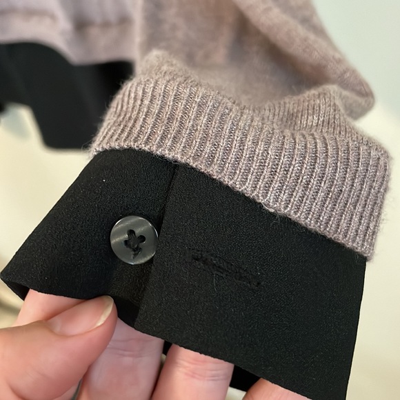 Elizabeth & Clarke, The Cooper, sweater with faux blouse, color Heather Rose - Picture 5 of 6